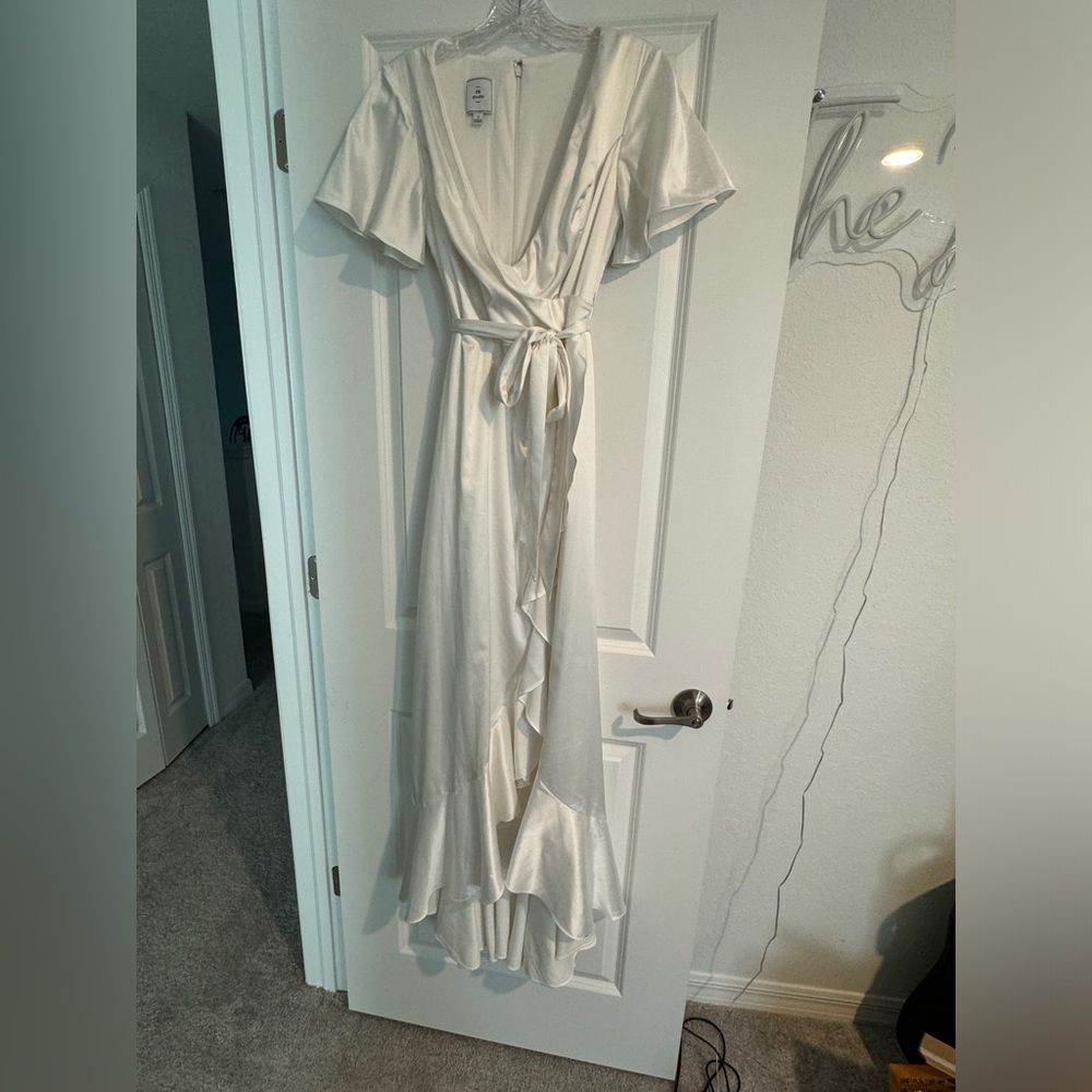 White Satin Dress